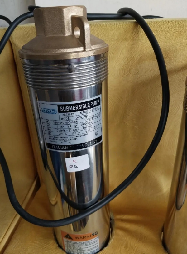 AICO 3hp Deep Well Submersible Water Pump